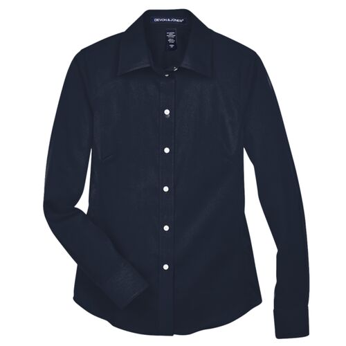 Women's Crown Collection® Solid Stretch Twill Woven Dress Shirt Thumbnail