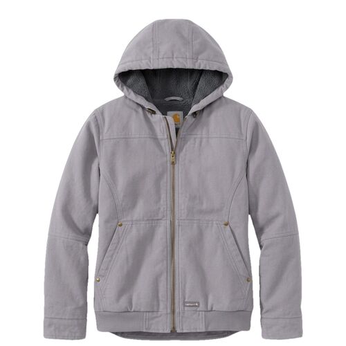 Women's Sherpa-Lined Twill Hooded Jacket Thumbnail