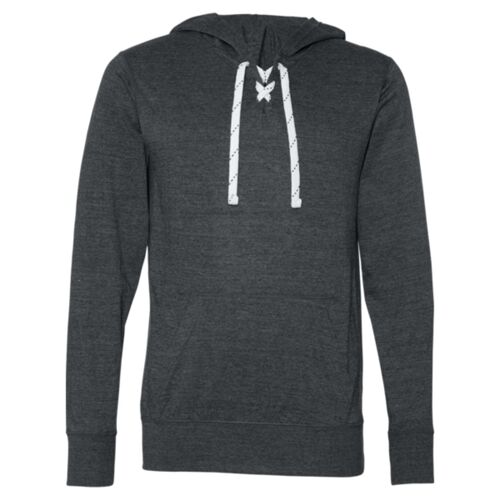 Unisex Jersey Sport Lace Hooded Pullover Thumbnail