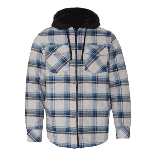 Men's Quilted Flannel Hooded Jacket Thumbnail