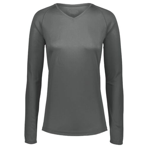 Women's Attain Wicking Long Sleeve V-Neck T-Shirt Thumbnail