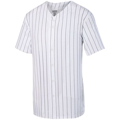 Youth Pinstripe Full Button Baseball Jersey Thumbnail