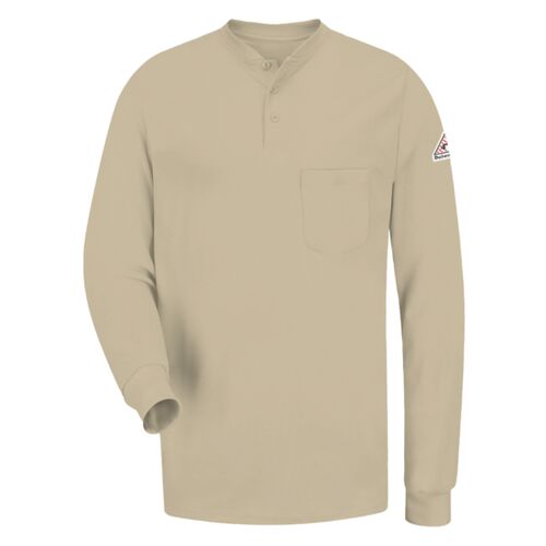 Men's Tall Long Sleeve Tagless Henley Shirt Thumbnail