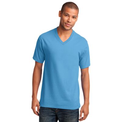5.4 oz 100% Cotton V Neck T Shirt Thumbnail