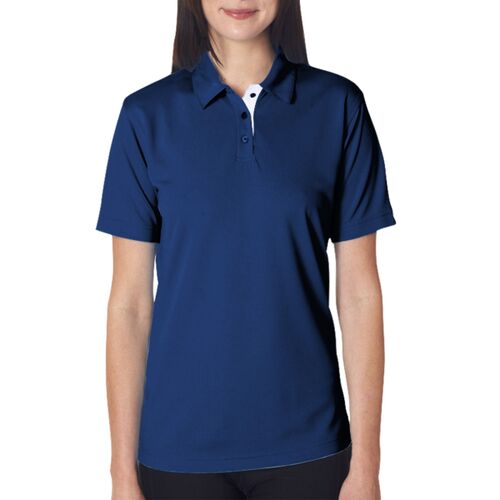 UltraClub® Ladies' Platinum Performance Birdseye Polo with TempControl Technology Thumbnail